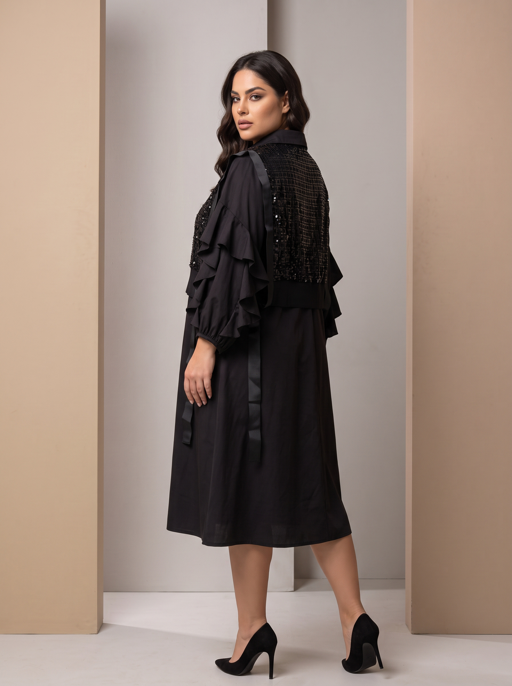 Дизайнерска рокля Black Plus size