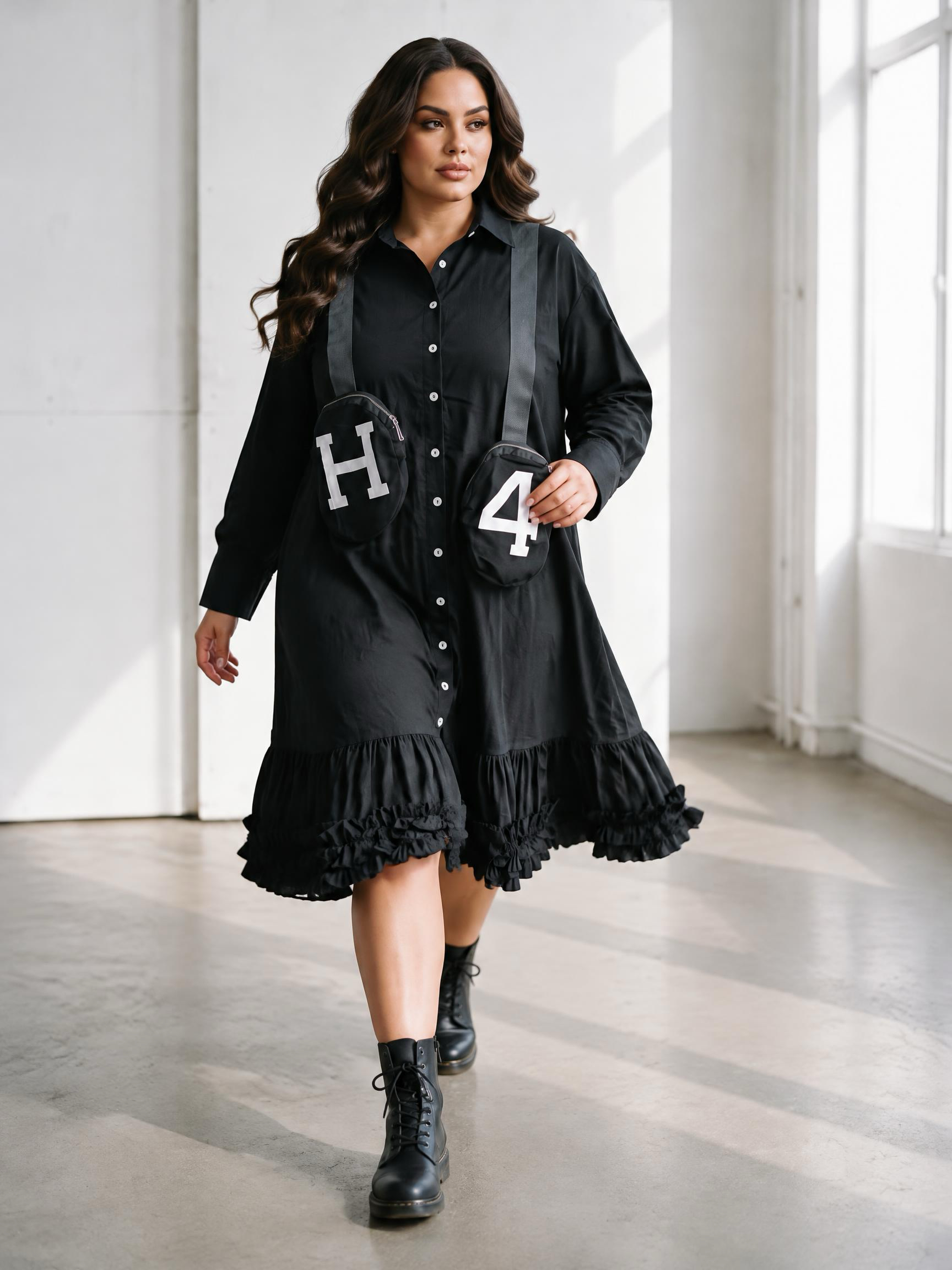 Бутикова фешън рокля PLUS SIZE модел 