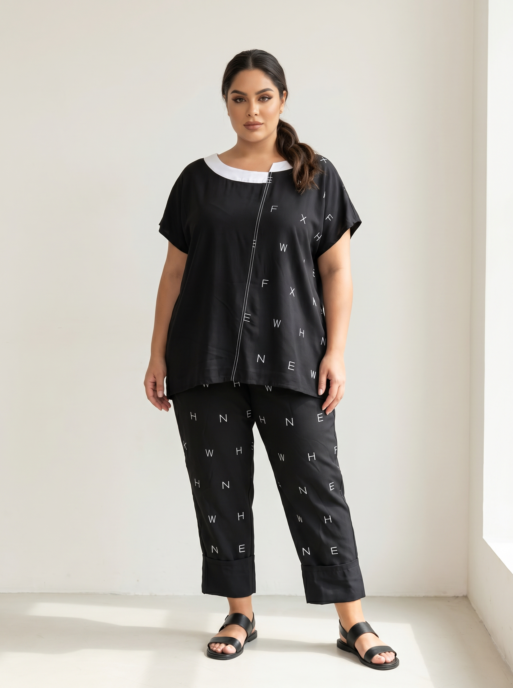 Бутиков летен комплект PLUS SIZE модел 