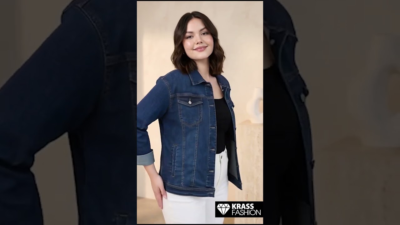 Дънково PLUS SIZE яке тъмен деним