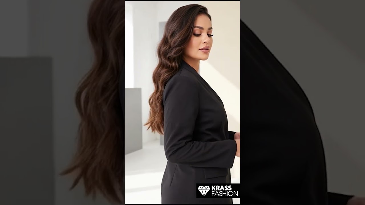 Елегантно вталено сако в черно PLUS SIZE